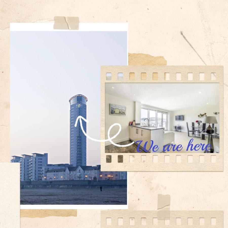Beach On The Doorstep Meridian Tower Marina Swansea Leilighet Eksteriør bilde